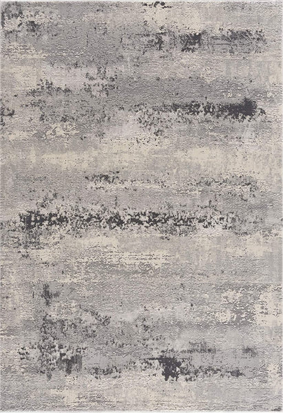 4’ x 6’ Gray Modern Abstract Area Rug