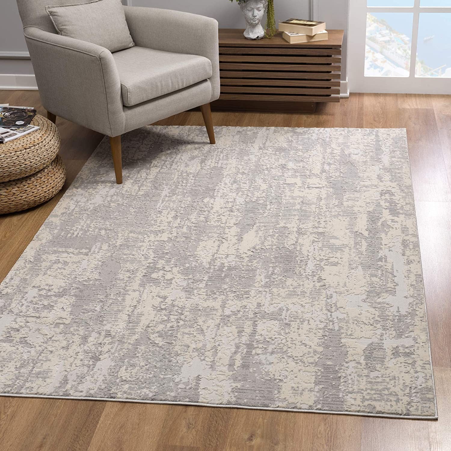 3’ x 5’ Gray Metro Modern Abstract Area Rug