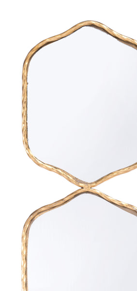 Gold Quad Geo Mirror