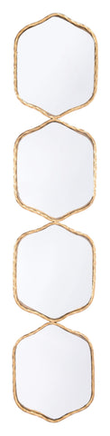 Gold Quad Geo Mirror