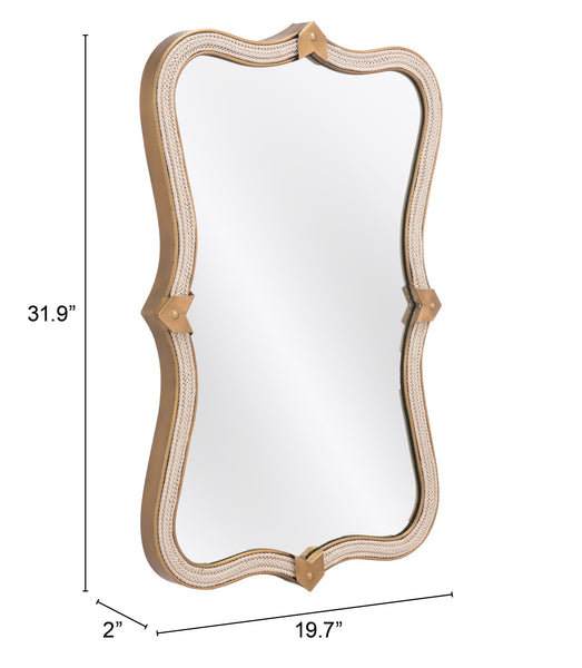 Gold Beveled Mirror