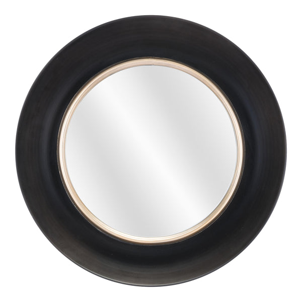 Modern Black Round Mirror