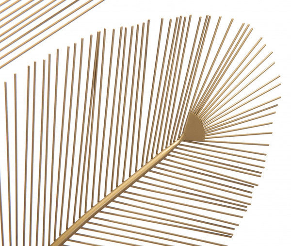 Gold Modern Suave Reed Wall Art