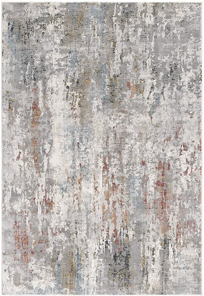 2’ x 5’ Gray Abstract Pattern Area Rug