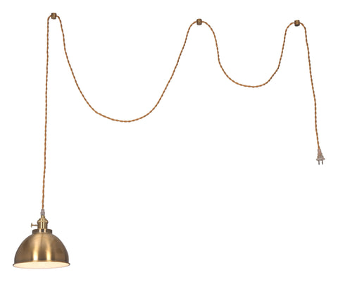 Auburn Gold Rope Dome Lamp