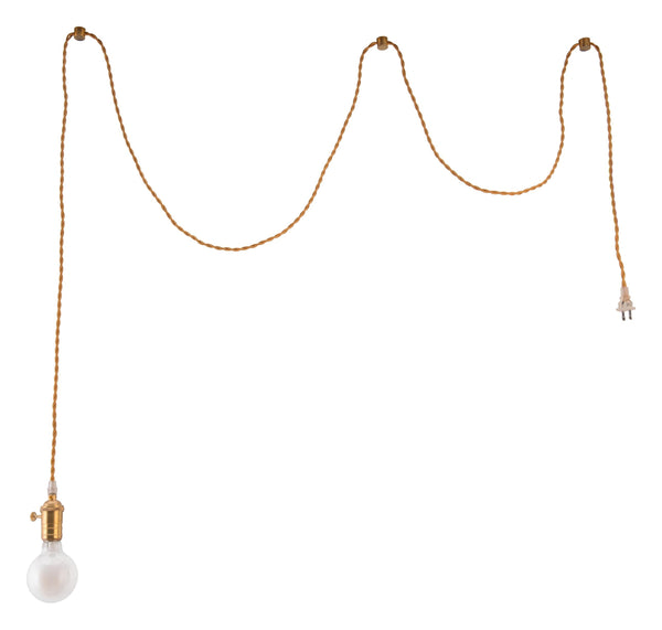 Auburn Brass Braid Ceiling Lamp