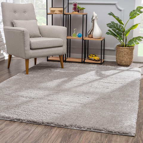 5’ x 8’ Gray Modern Solid Shag Area Rug