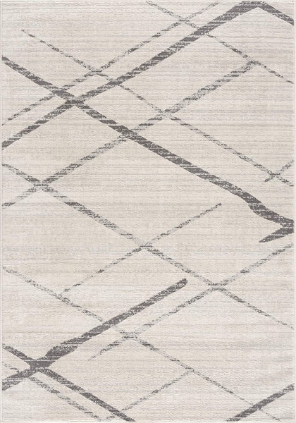 2’ x 10’ Gray Modern Abstract Pattern Runner Rug