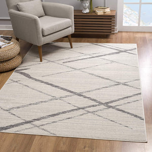 2’ x 12’ Gray Modern Abstract Pattern Runner Rug