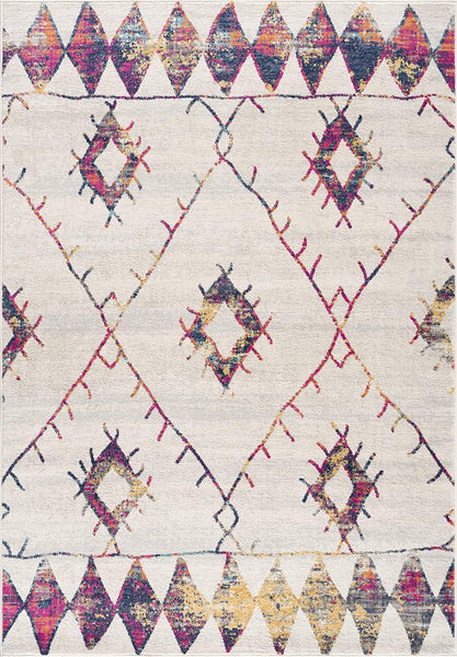 2’ x 12’ White Berber Pattern Runner Rug