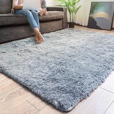 4’ x 5’ Gray Solid Modern Area Rug