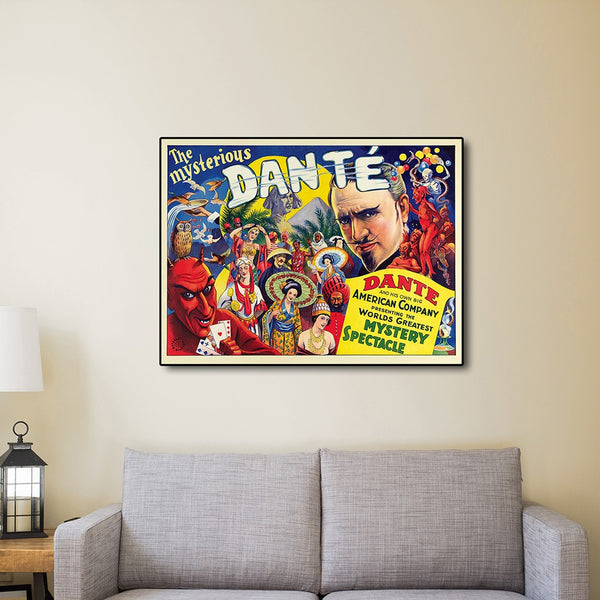 36" x 48" The Mysterious Dante Vintage Magic Poster Wall Art