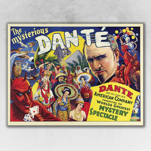 24" x 32" The Mysterious Dante Vintage Magic Poster Wall Art