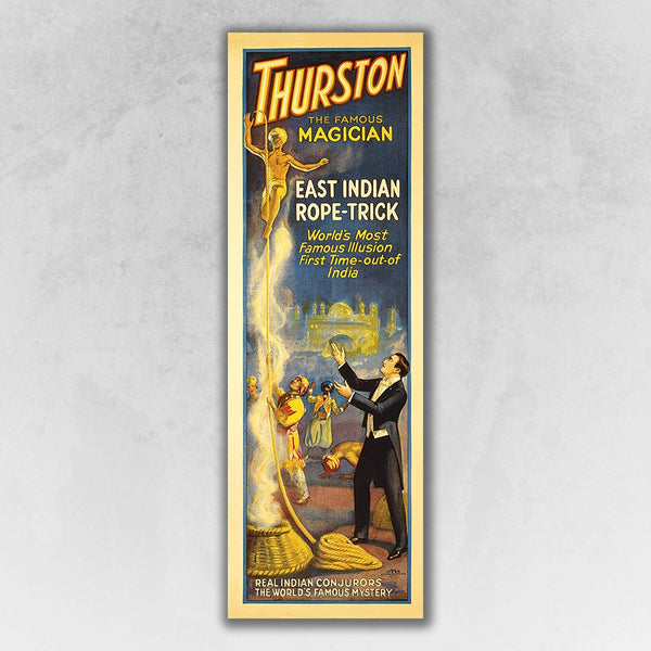 24" x 72" Thurston Rope Trick Vintage Magic Poster Wall Art