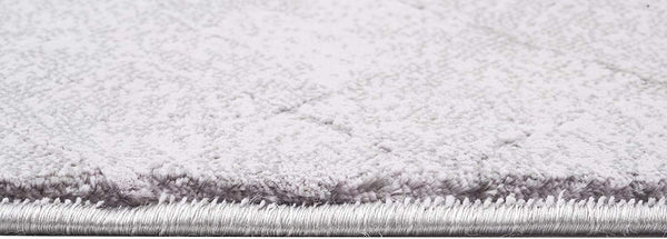 2’ x 10’ Gray Distressed Diamonds Runner Rug