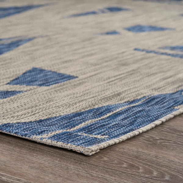 2’ x 3’ Gray Sailboat Indoor Outdoor Scatter Rug