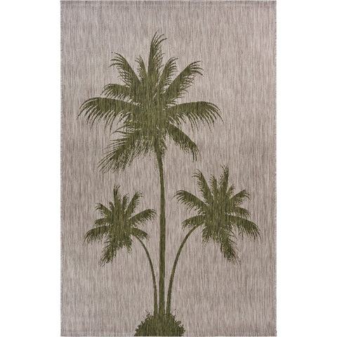 2’ x 3’ Green Palm Tree Indoor Outdoor Scatter Rug