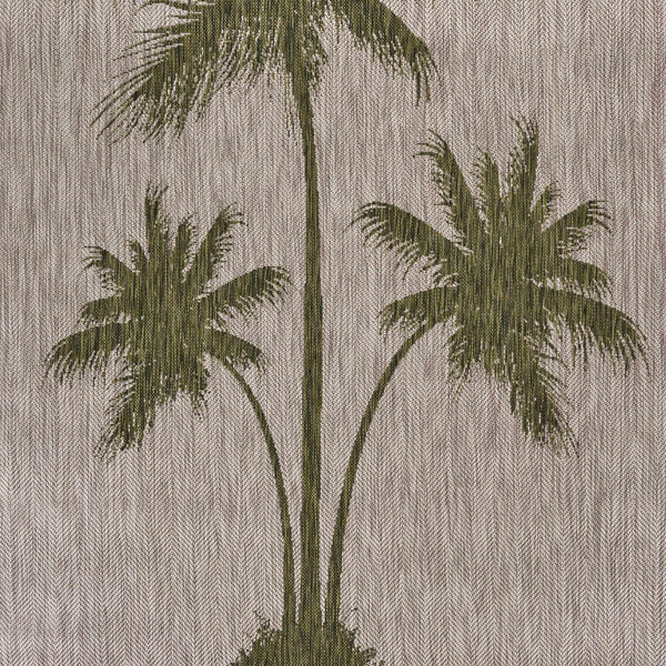 5’ x 7’ Green Palm Tree Indoor Outdoor Area Rug