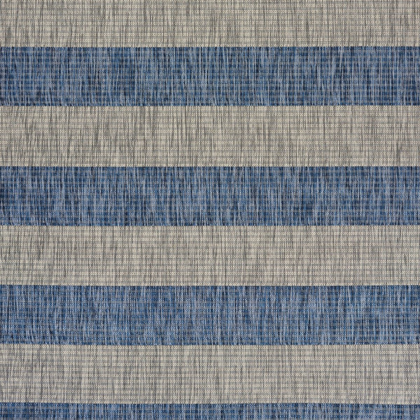 2’ x 3’ Navy Stripes Indoor Outdoor Scatter Rug