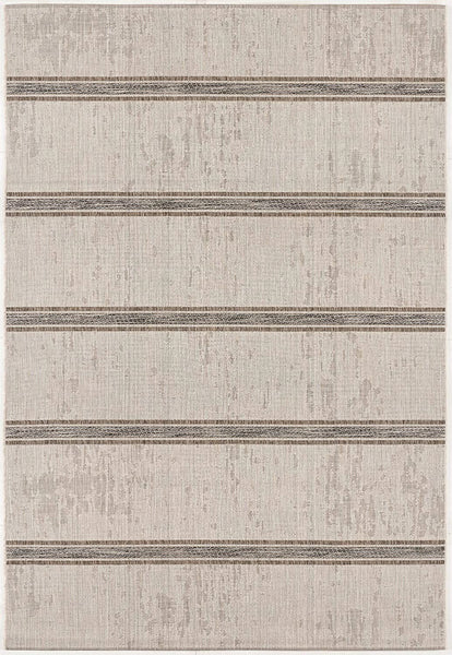 3’ x 10’ Ivory Transitional Striped Runner Rug