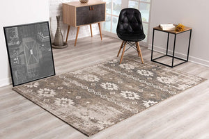 3’ x 10’ Beige Boho Chic Runner Rug