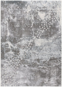 4’ x 6’ Gray Distressed Abstract Area Rug