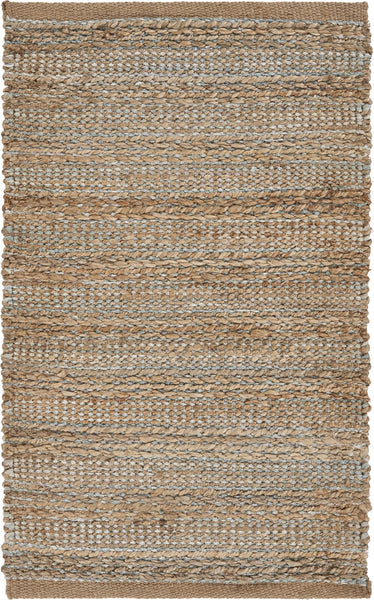 2’ x 3’ Blue and Tan Interwoven Scatter Rug