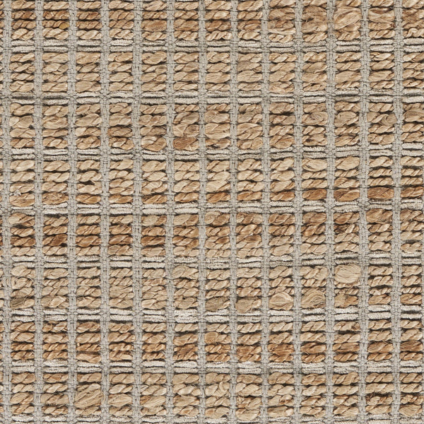 2’ x 3’ Tan and Gray Detailed Grid Scatter Rug