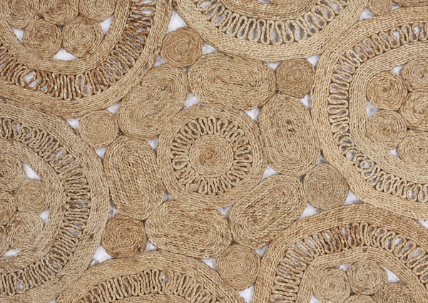 Floral Fantasy Natural Jute Area Rug