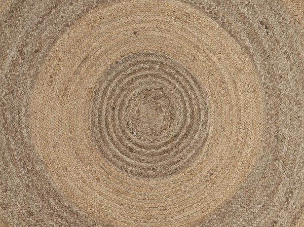 Two Toned Natural Jute Area Rug