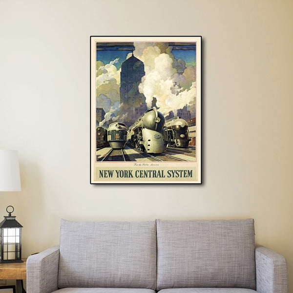 11" x 14" New York Railroad Vintage Travel Poster Wall Art