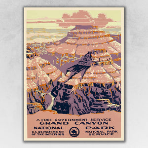 36" x 48" Grand Canyon c1938 Vintage Travel Poster Wall Art