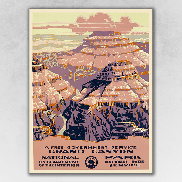 24" x 32" Grand Canyon c1938 Vintage Travel Poster Wall Art