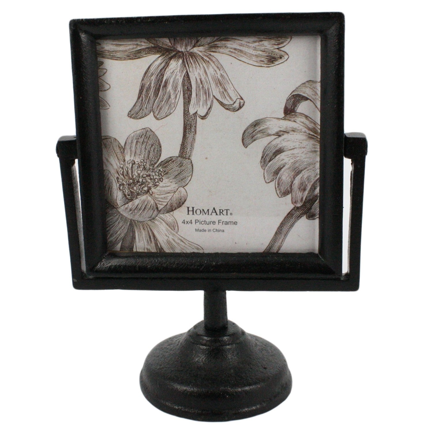 4x4 Petite Black Metal Pedestal Frame