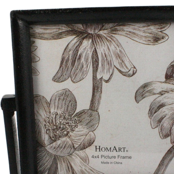 4x4 Petite Black Metal Pedestal Frame