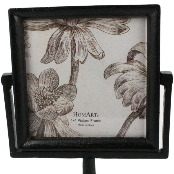 4x4 Petite Black Metal Pedestal Frame