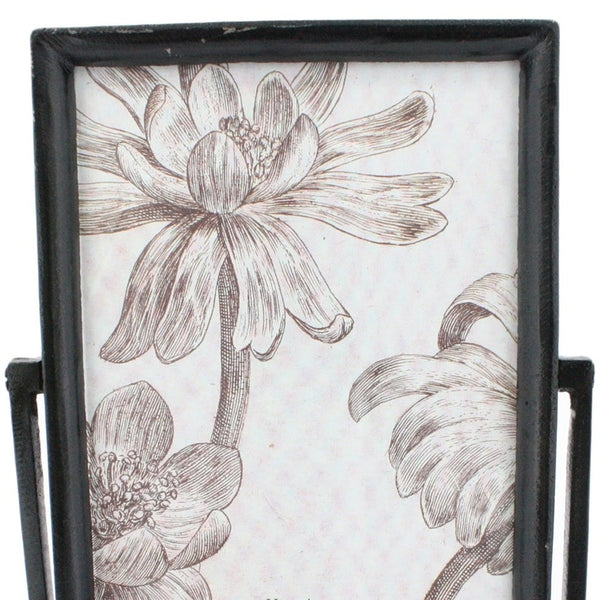 5x7 Black Metal Vertical Pedestal Frame