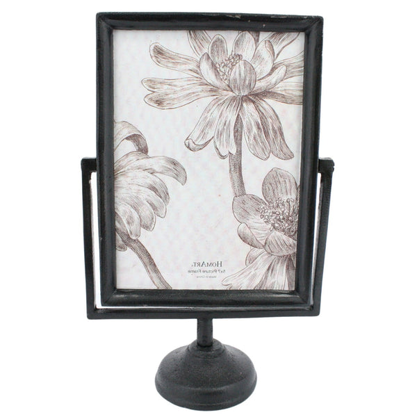 5x7 Black Metal Vertical Pedestal Frame