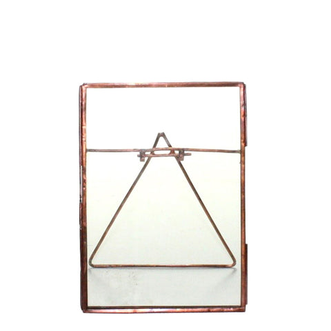 5x7 Copper Metal Vertical Glass Frame