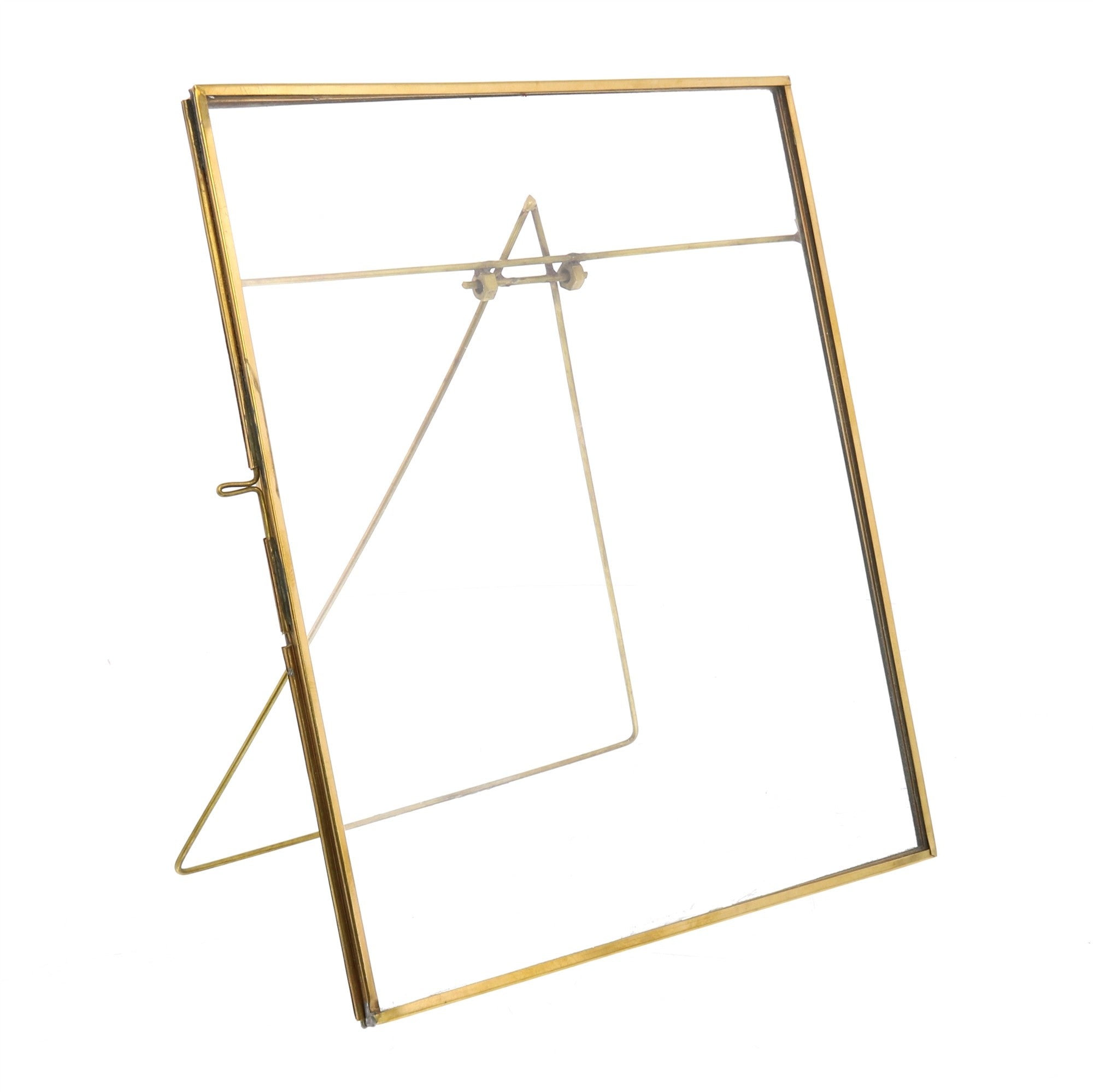 XL Gold Metal Vertical Glass Frame