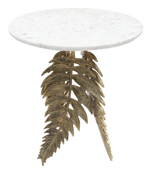 Gold Leaf Base Side Table