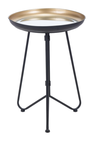 Black and Gold Steel Accent Table