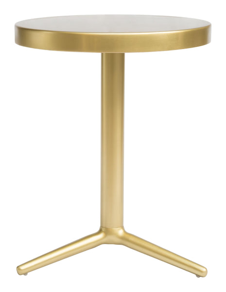 Minimalist Gold Steel Accent Table