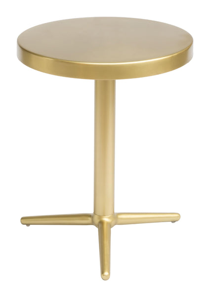 Minimalist Gold Steel Accent Table