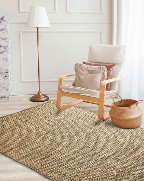 5’ x 8’ Tan Classic Interwoven Area Rug