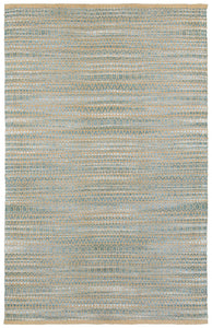 5’ x 8’ Tan and Seafoam Striated Area Rug