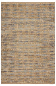 5’ x 8’ Tan and Navy Braided Jute Area Rug