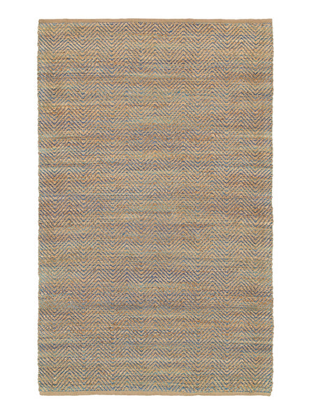 5’ x 8’ Tan and Navy Boho Chic Area Rug