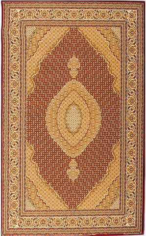 2’ x 10’ Red and Beige Medallion Runner Rug