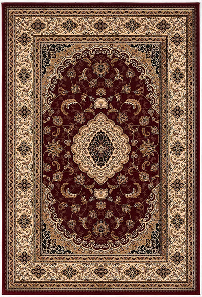 4’ x 6’ Red Floral Medallion Area Rug